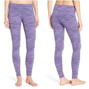 ZELLA Space Dyed Athletic Ankle Leggings Stretch Mid Rise Purple Multi Size XS